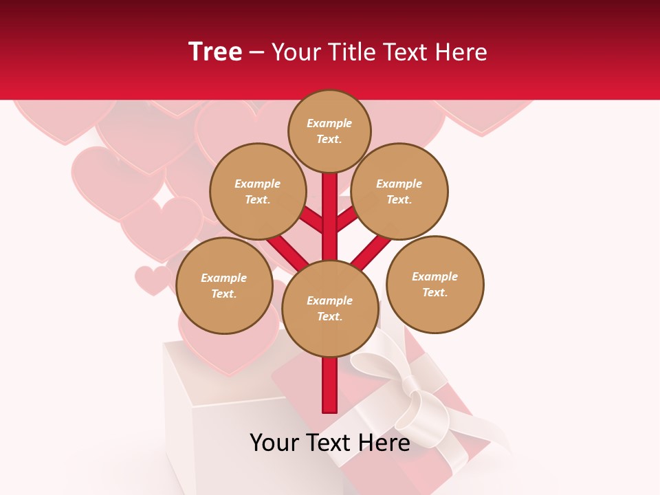 A Present Box With Hearts Coming Out Of It PowerPoint Template