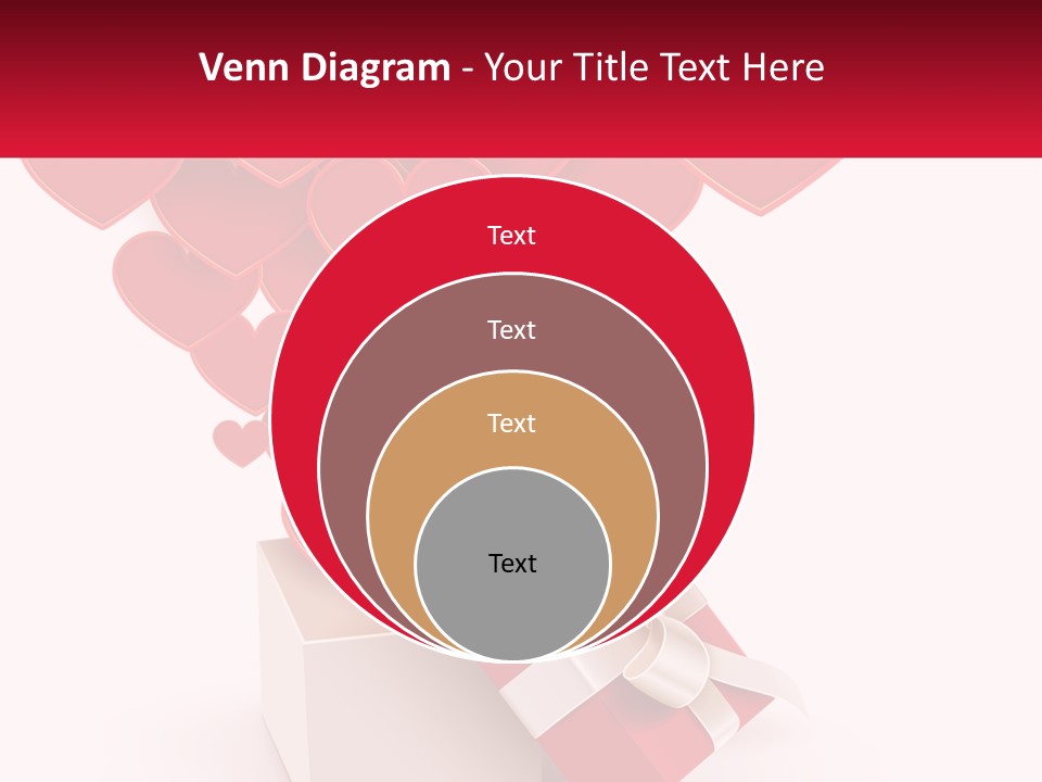 A Present Box With Hearts Coming Out Of It PowerPoint Template