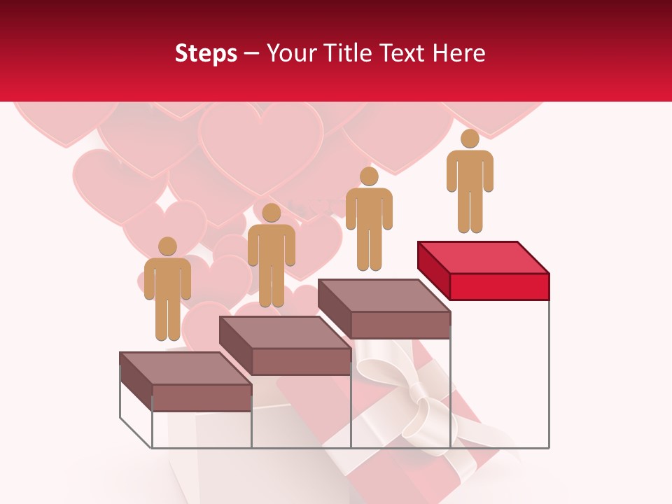 A Present Box With Hearts Coming Out Of It PowerPoint Template