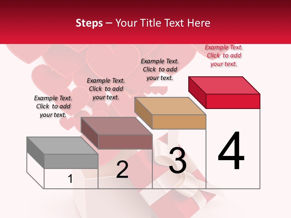 A Present Box With Hearts Coming Out Of It PowerPoint Template