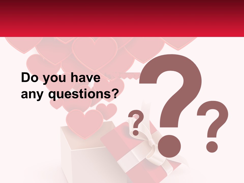 A Present Box With Hearts Coming Out Of It PowerPoint Template