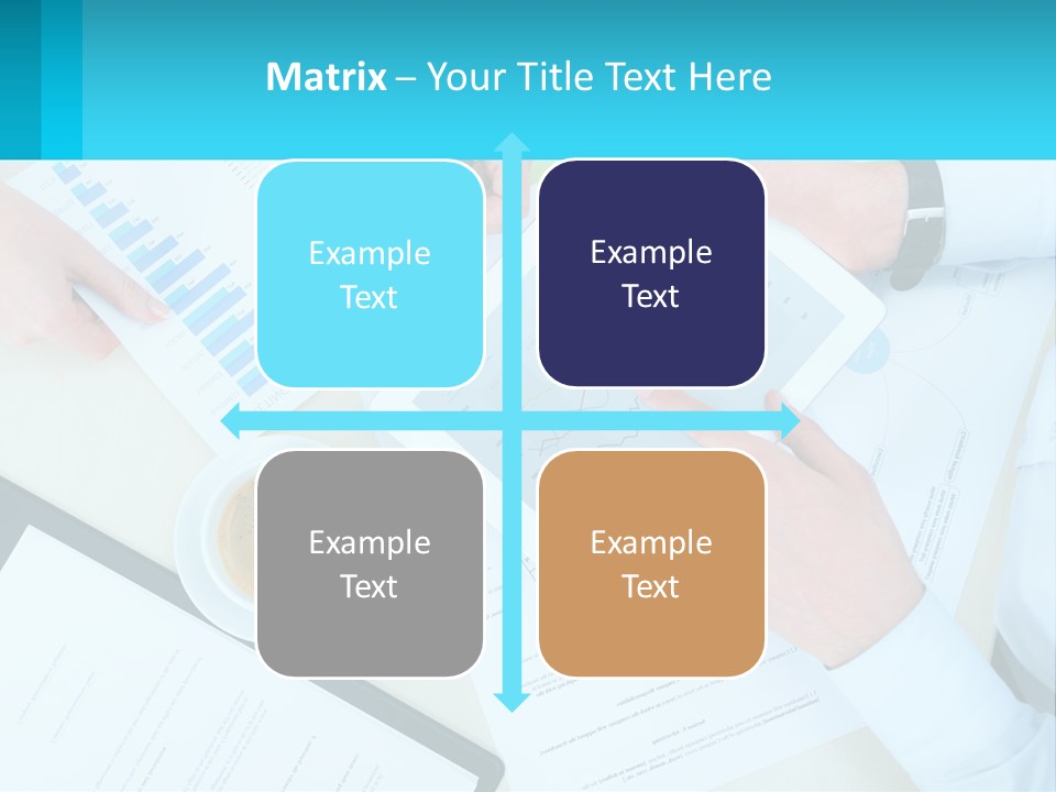 A Group Of People Sitting Around A Table With A Tablet PowerPoint Template