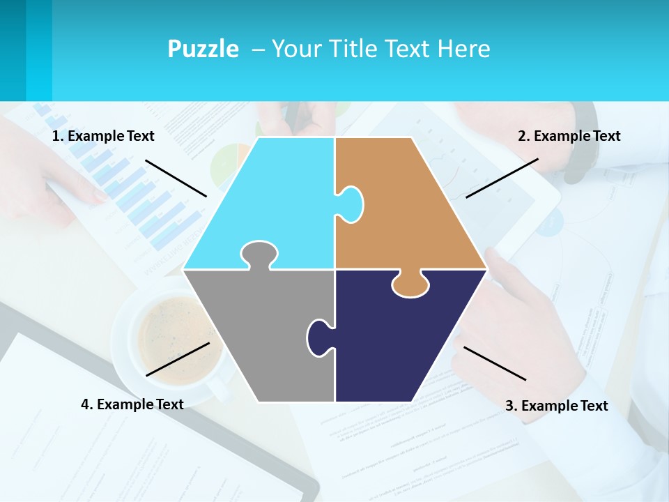 A Group Of People Sitting Around A Table With A Tablet PowerPoint Template
