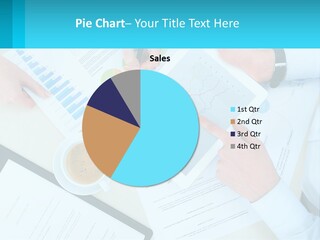 A Group Of People Sitting Around A Table With A Tablet PowerPoint Template