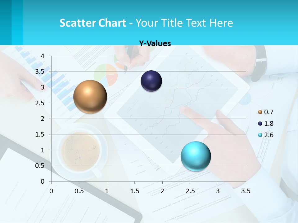 A Group Of People Sitting Around A Table With A Tablet PowerPoint Template