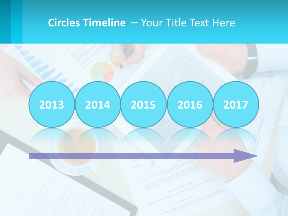 A Group Of People Sitting Around A Table With A Tablet PowerPoint Template