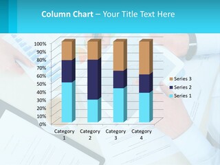 A Group Of People Sitting Around A Table With A Tablet PowerPoint Template