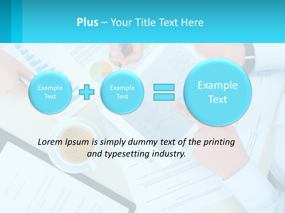 A Group Of People Sitting Around A Table With A Tablet PowerPoint Template