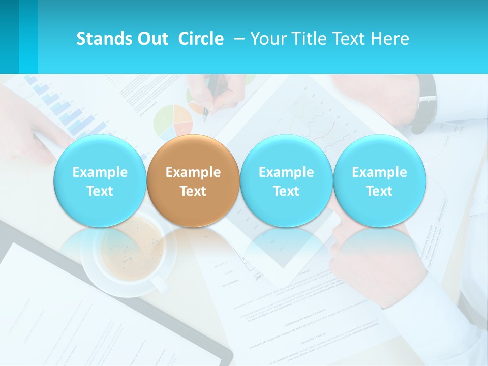 A Group Of People Sitting Around A Table With A Tablet PowerPoint Template