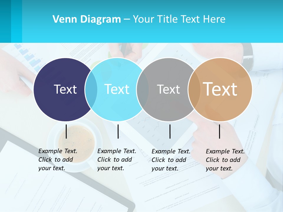 A Group Of People Sitting Around A Table With A Tablet PowerPoint Template