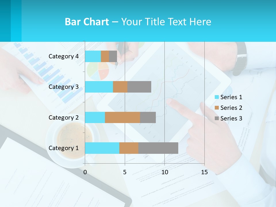 A Group Of People Sitting Around A Table With A Tablet PowerPoint Template