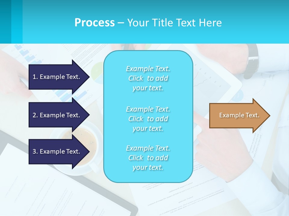 A Group Of People Sitting Around A Table With A Tablet PowerPoint Template