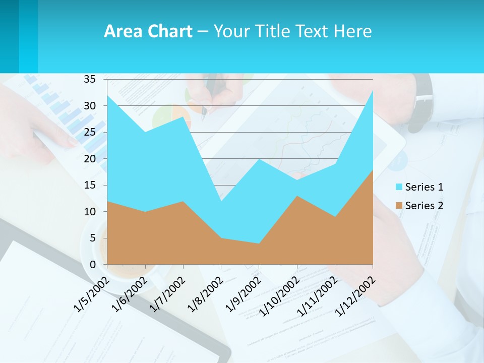 A Group Of People Sitting Around A Table With A Tablet PowerPoint Template