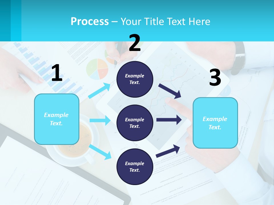 A Group Of People Sitting Around A Table With A Tablet PowerPoint Template