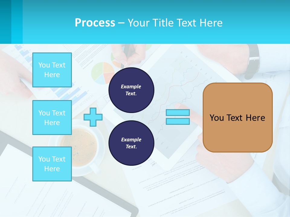 A Group Of People Sitting Around A Table With A Tablet PowerPoint Template