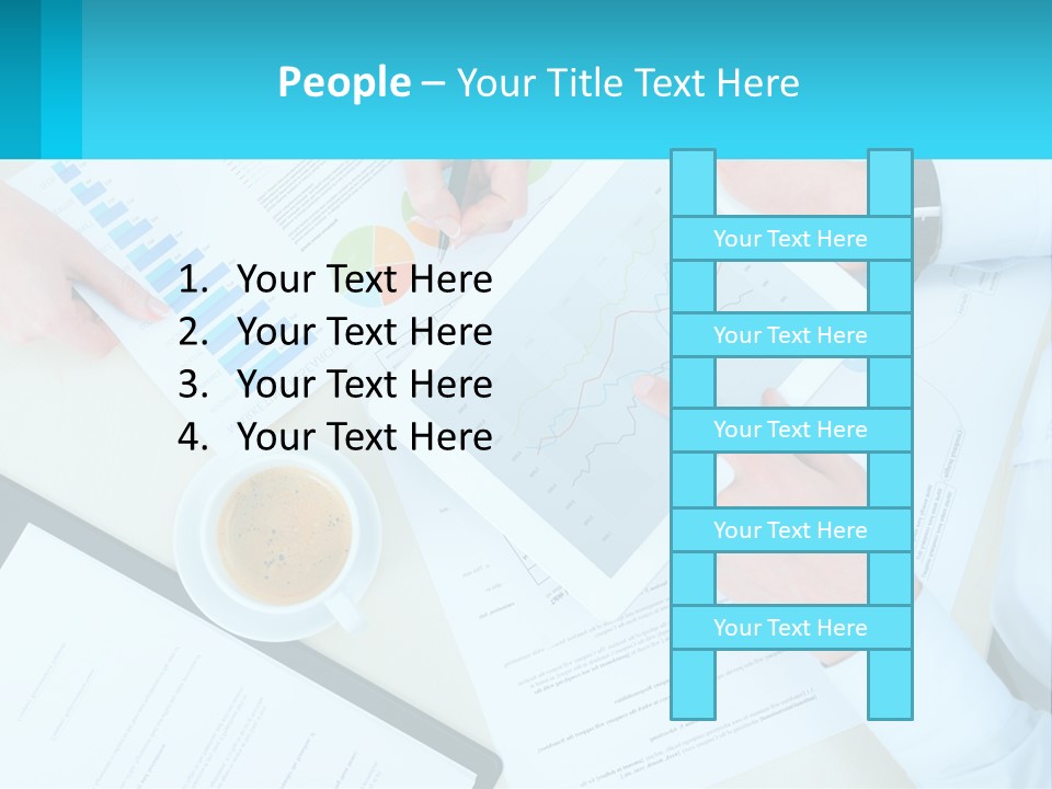 A Group Of People Sitting Around A Table With A Tablet PowerPoint Template