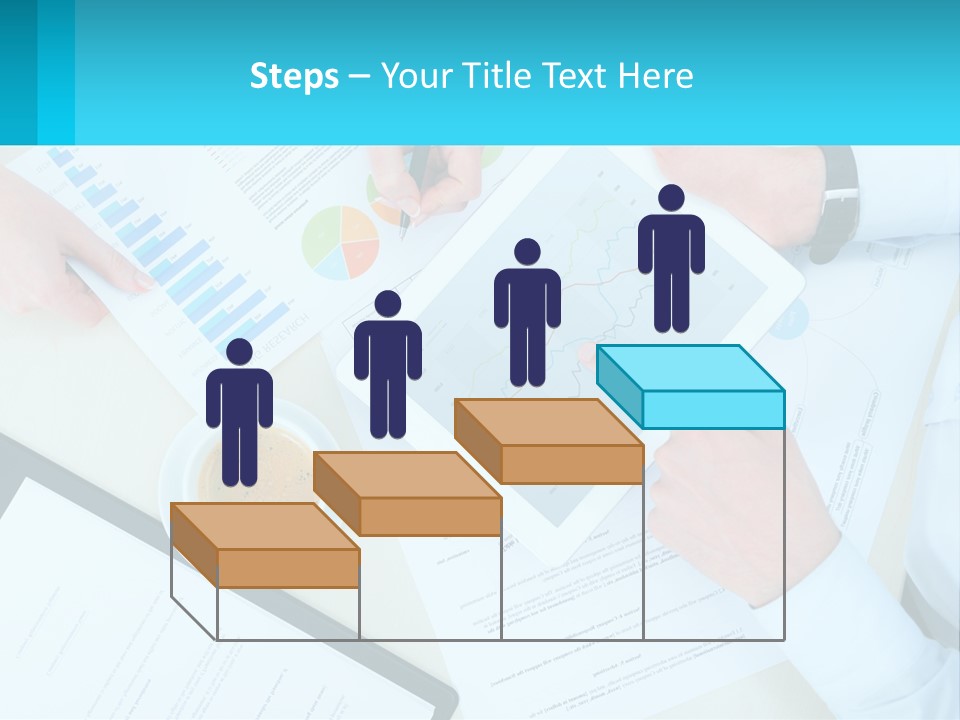 A Group Of People Sitting Around A Table With A Tablet PowerPoint Template