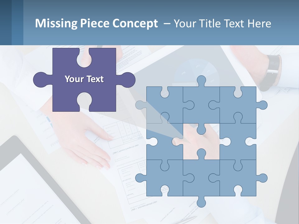 A Group Of People Sitting At A Table With A Tablet PowerPoint Template