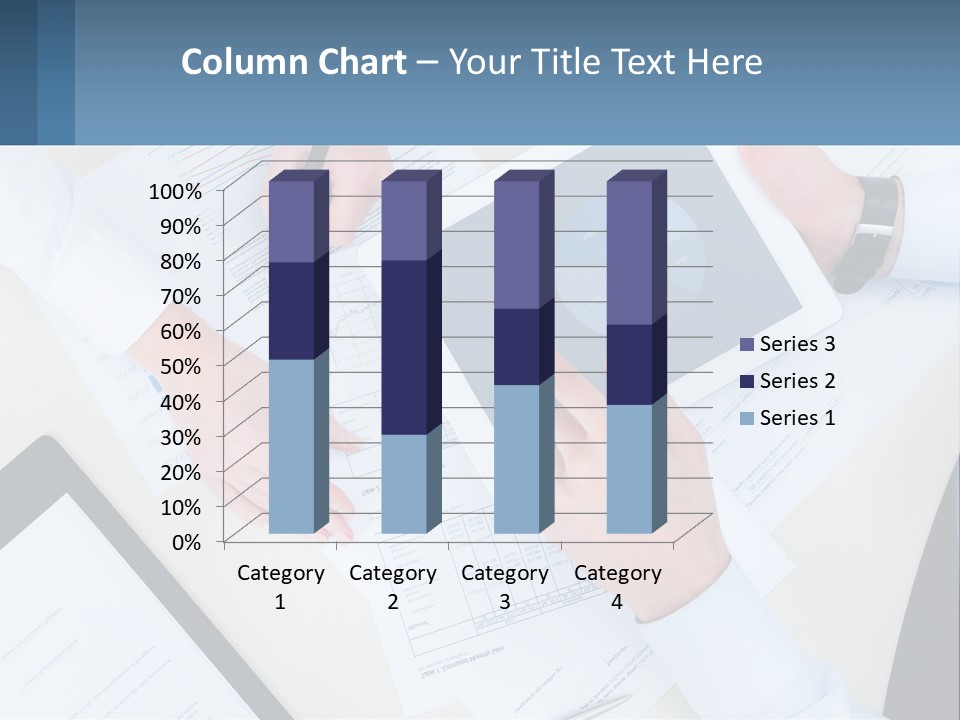 A Group Of People Sitting At A Table With A Tablet PowerPoint Template