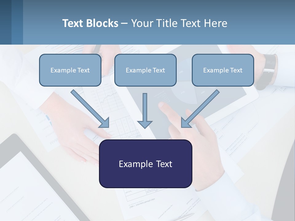 A Group Of People Sitting At A Table With A Tablet PowerPoint Template