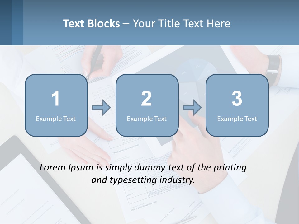 A Group Of People Sitting At A Table With A Tablet PowerPoint Template