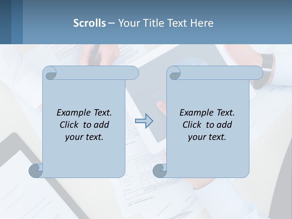 A Group Of People Sitting At A Table With A Tablet PowerPoint Template