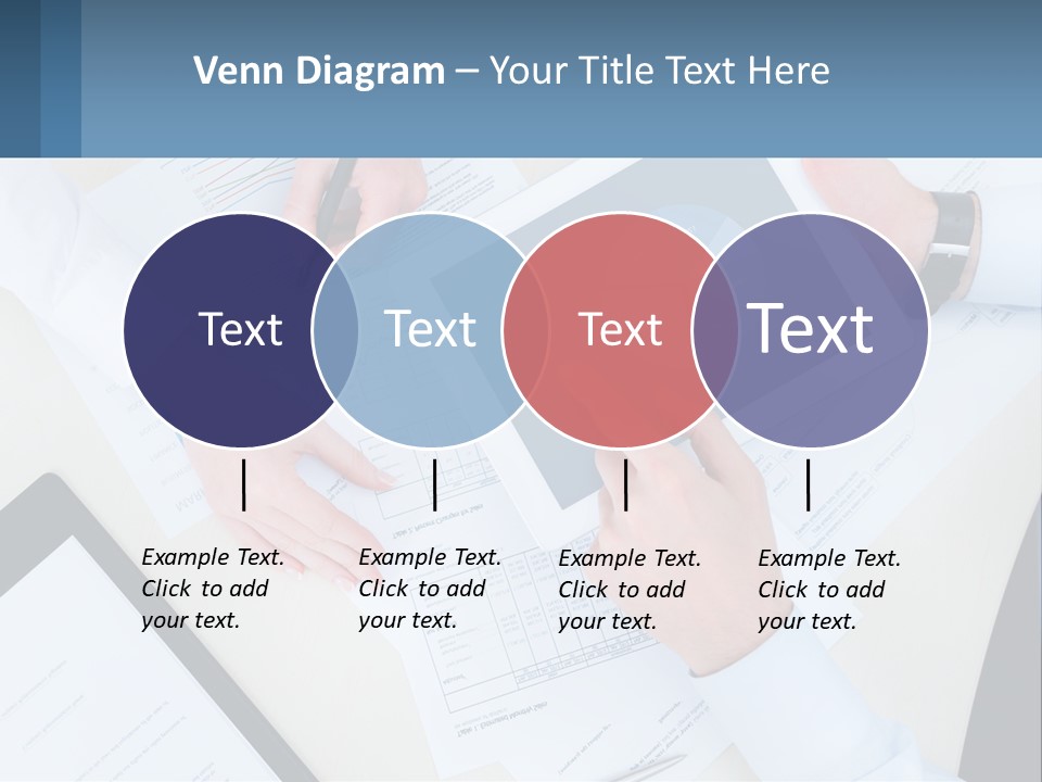 A Group Of People Sitting At A Table With A Tablet PowerPoint Template