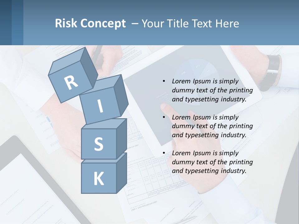 A Group Of People Sitting At A Table With A Tablet PowerPoint Template