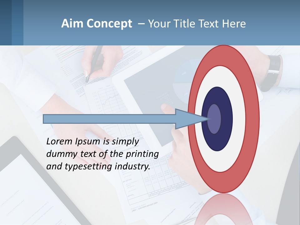 A Group Of People Sitting At A Table With A Tablet PowerPoint Template