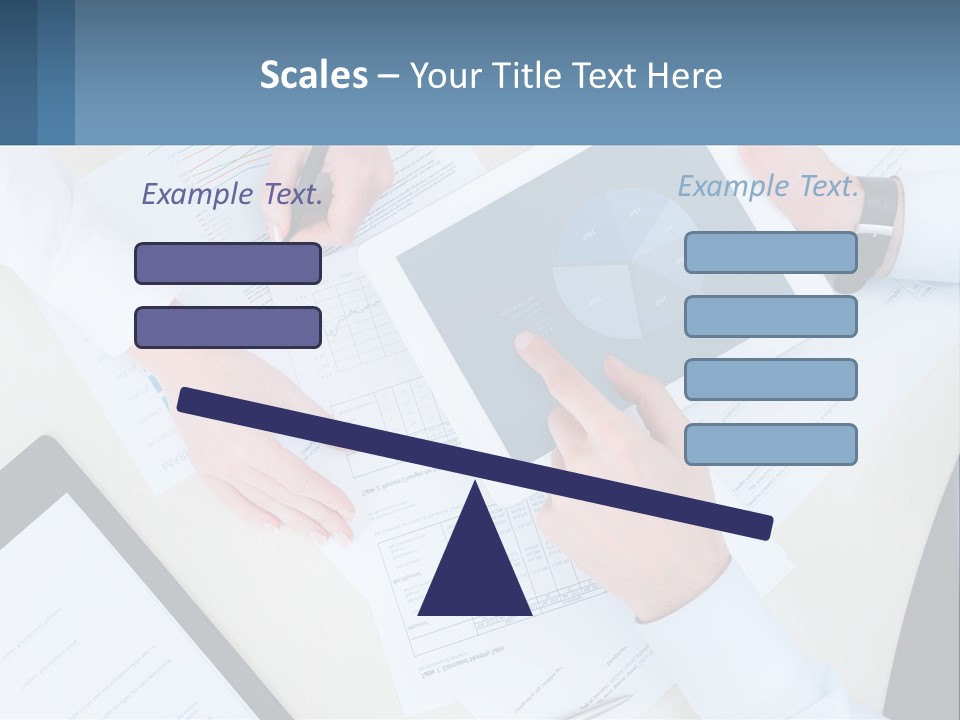 A Group Of People Sitting At A Table With A Tablet PowerPoint Template
