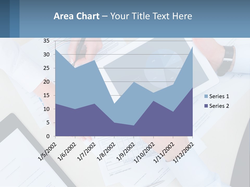 A Group Of People Sitting At A Table With A Tablet PowerPoint Template