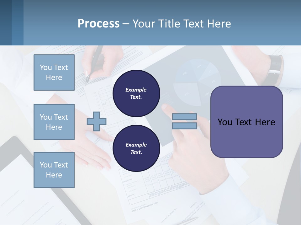 A Group Of People Sitting At A Table With A Tablet PowerPoint Template