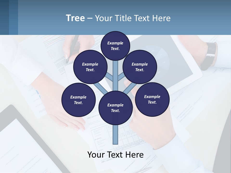 A Group Of People Sitting At A Table With A Tablet PowerPoint Template