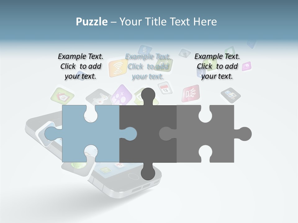 A Cell Phone With A Lot Of App Icons Coming Out Of It PowerPoint Template