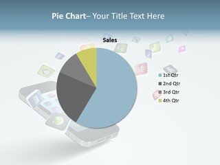 A Cell Phone With A Lot Of App Icons Coming Out Of It PowerPoint Template
