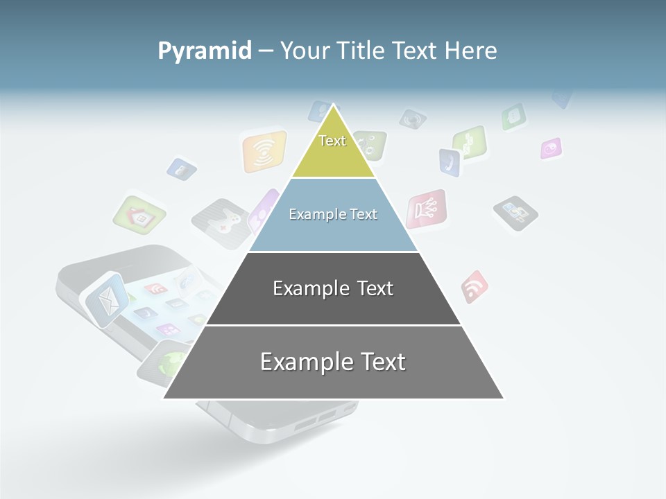 A Cell Phone With A Lot Of App Icons Coming Out Of It PowerPoint Template
