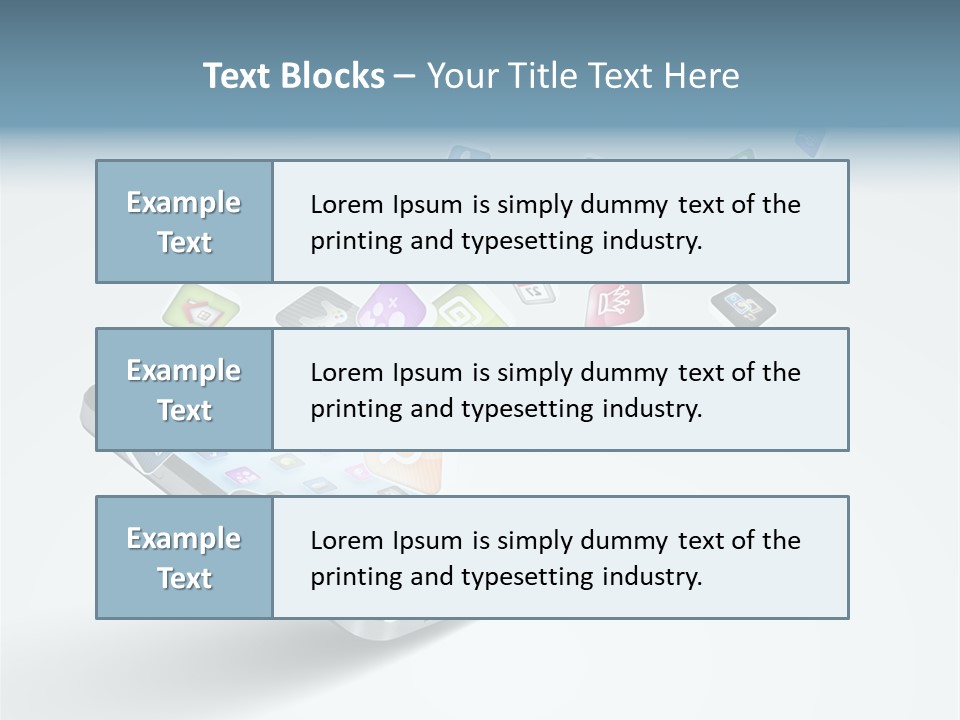 A Cell Phone With A Lot Of App Icons Coming Out Of It PowerPoint Template