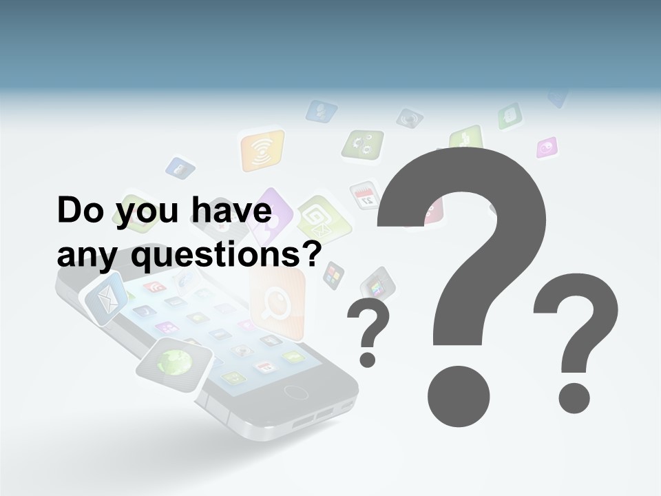 A Cell Phone With A Lot Of App Icons Coming Out Of It PowerPoint Template