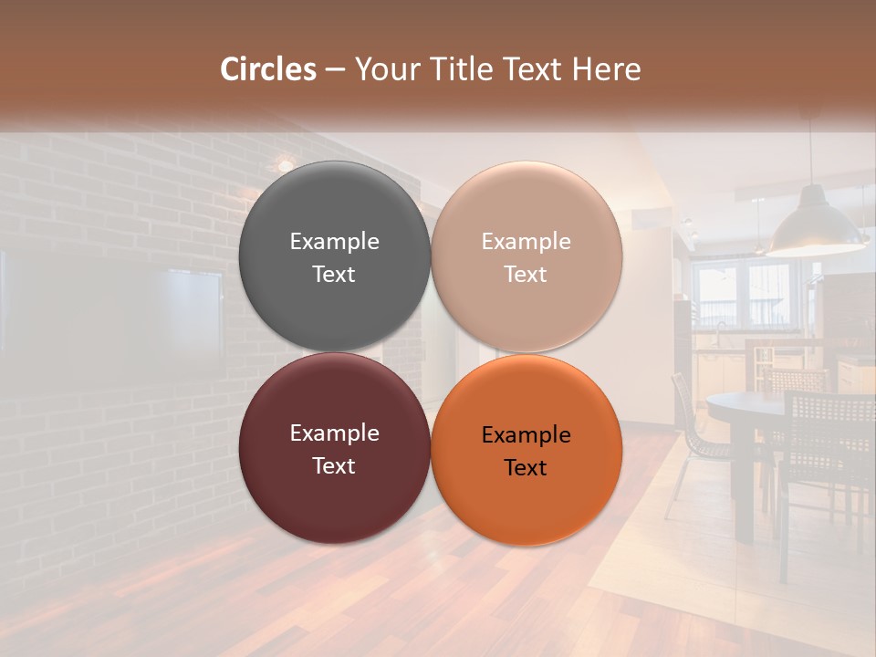 A Living Room With A Fireplace And A Flat Screen Tv PowerPoint Template