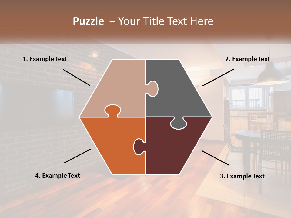 A Living Room With A Fireplace And A Flat Screen Tv PowerPoint Template