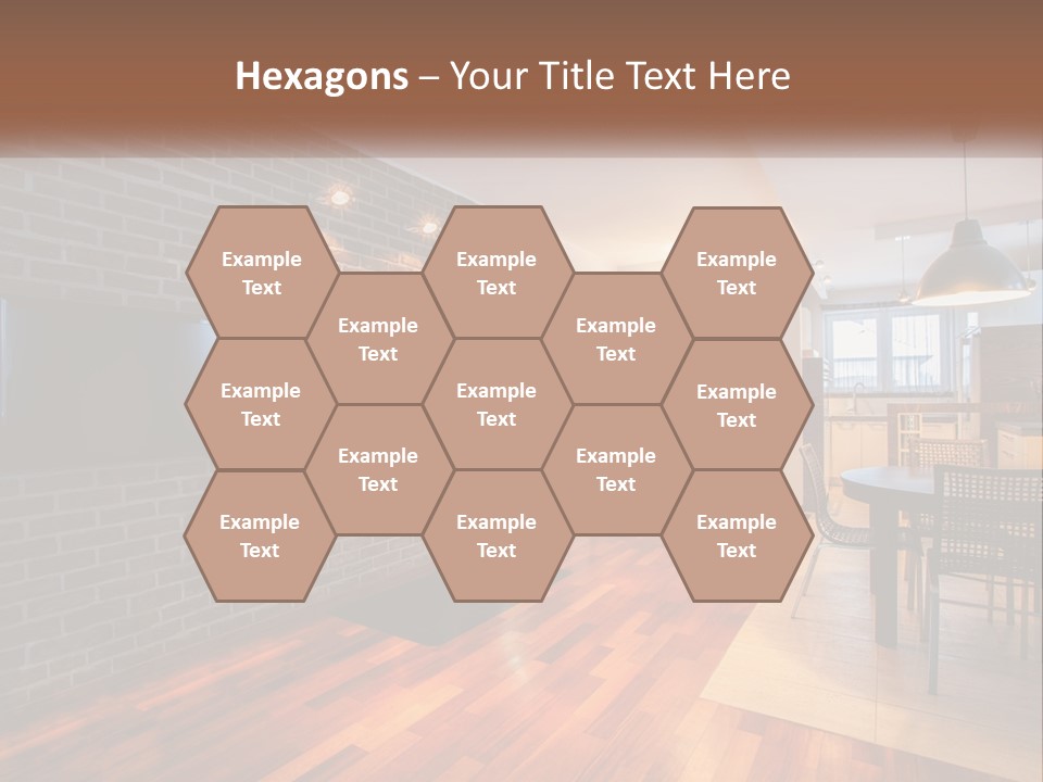 A Living Room With A Fireplace And A Flat Screen Tv PowerPoint Template