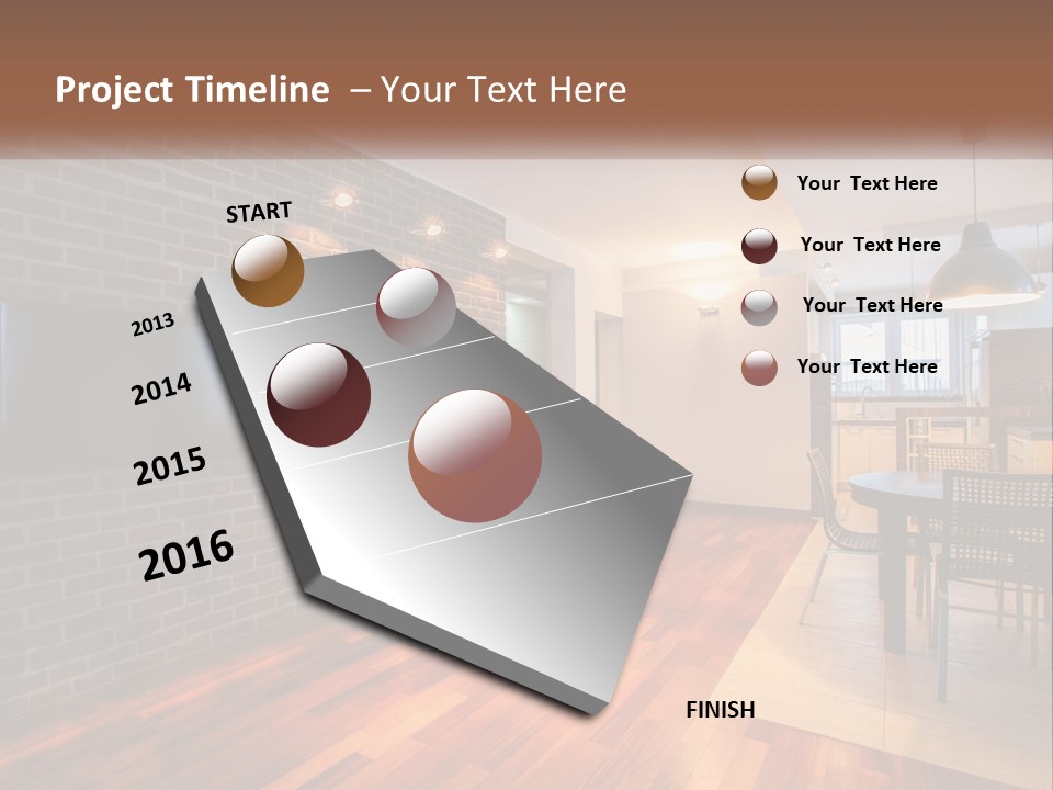 A Living Room With A Fireplace And A Flat Screen Tv PowerPoint Template