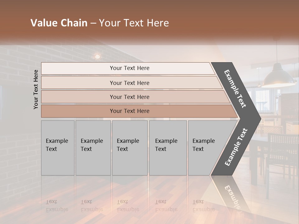 A Living Room With A Fireplace And A Flat Screen Tv PowerPoint Template