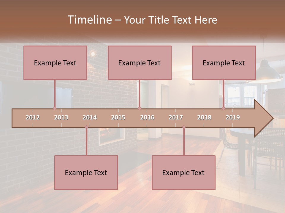 A Living Room With A Fireplace And A Flat Screen Tv PowerPoint Template