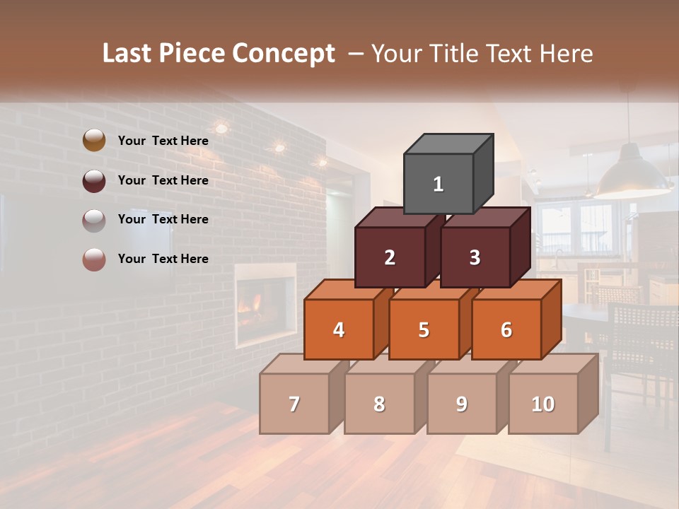 A Living Room With A Fireplace And A Flat Screen Tv PowerPoint Template