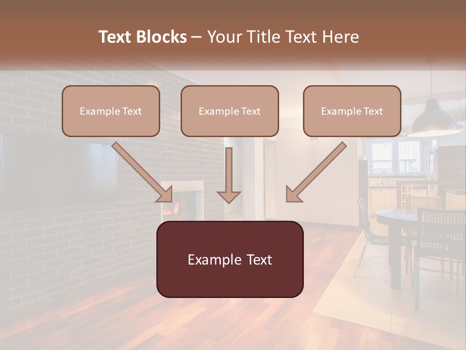 A Living Room With A Fireplace And A Flat Screen Tv PowerPoint Template