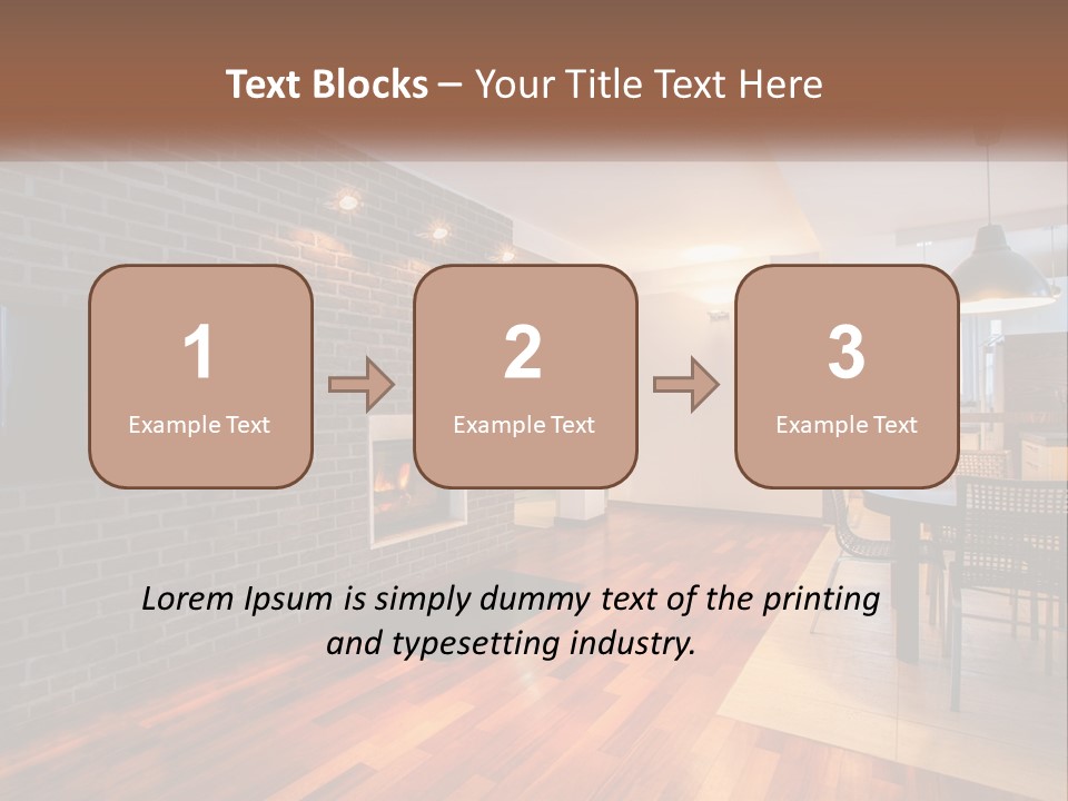 A Living Room With A Fireplace And A Flat Screen Tv PowerPoint Template