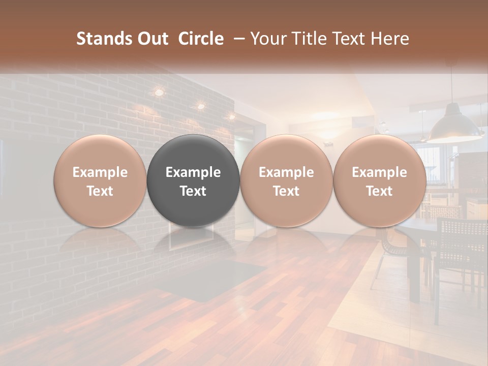 A Living Room With A Fireplace And A Flat Screen Tv PowerPoint Template
