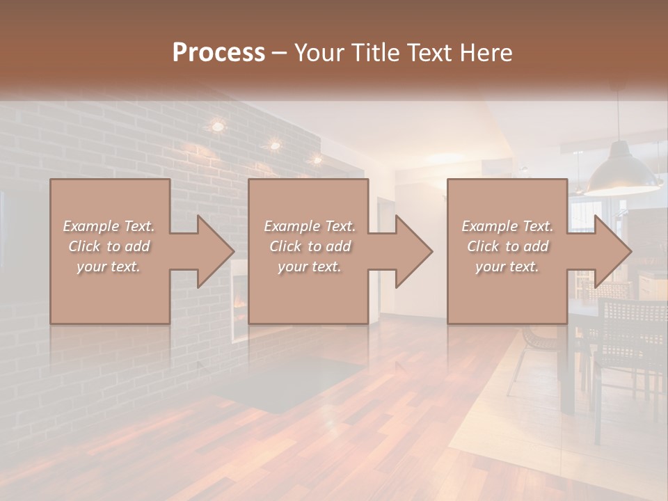 A Living Room With A Fireplace And A Flat Screen Tv PowerPoint Template