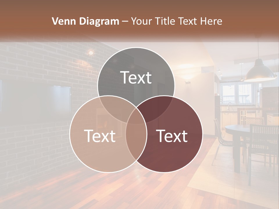 A Living Room With A Fireplace And A Flat Screen Tv PowerPoint Template